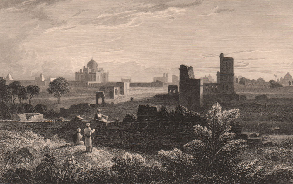 BRITISH INDIA. Tomb of Humayun, Delhi 1858 old antique vintage print picture